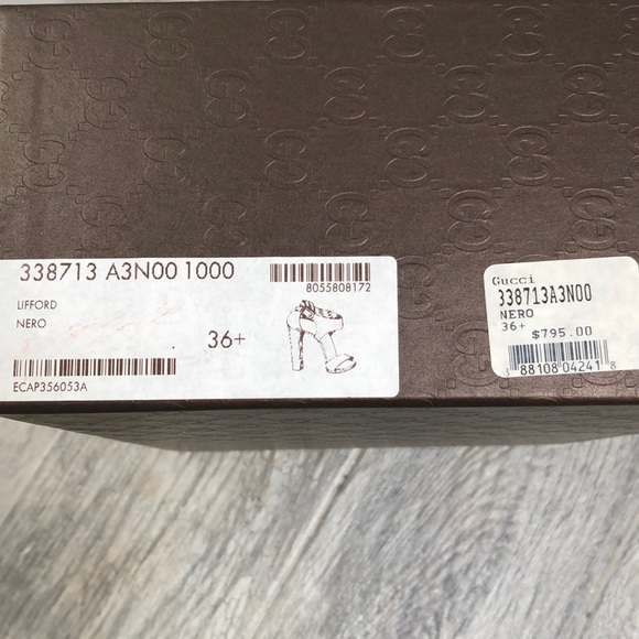 Gucci Lifford black high sandal with bamboo buckle - Picture 4 of 4